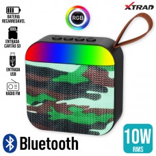 Caixa de Som Bluetooth 10W XDG192 Xtrad - Camuflada